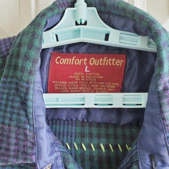 Upcycled Flannel Shirt MISFITS Music Rock Band Graphic Tee Back - Picture 4 of 5